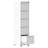5 Drawer Heavy Duty Vertical File Cabinet On Wheels, For Home Office A4/Letter/Legal Storage, White, 17.71"D*15.25"W*63.97"H, Adjustable Rods, Smooth Slides Quiet Operation-511620752