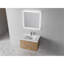 Meuble-lavabo à fermeture en douceur 30 po avec évier - style moderne, grand rangement, chêne imitation, contreplaqué 30X18-00630 de Sunlight, Doors, Modern, Spacieux Oak
