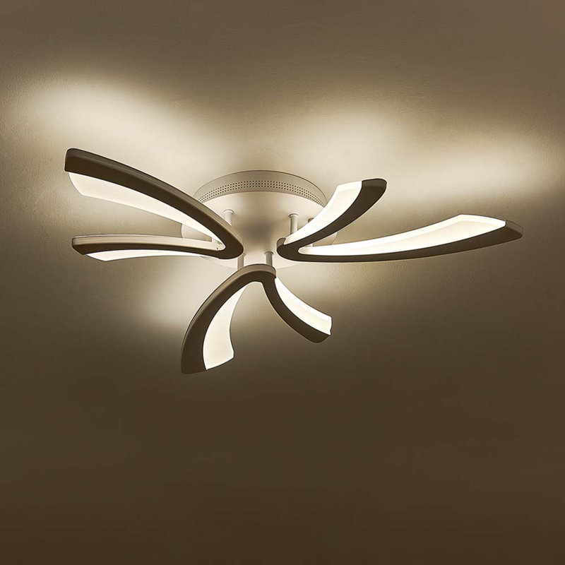 LED Semi Flush Mount, Gold