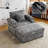 38.6" Multifunctional Sofa Chair With Ottoman, Built-In USB-C Charging & Cup Holders, Convertible To Lounger, Chenille Upholstered Single Couch For Living Room & Bedroom-136770252