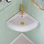 Lavabo de salle de bain mural en céramique blanche avec trou de robinet et trop-plein 18 po x 13 po DeerValley