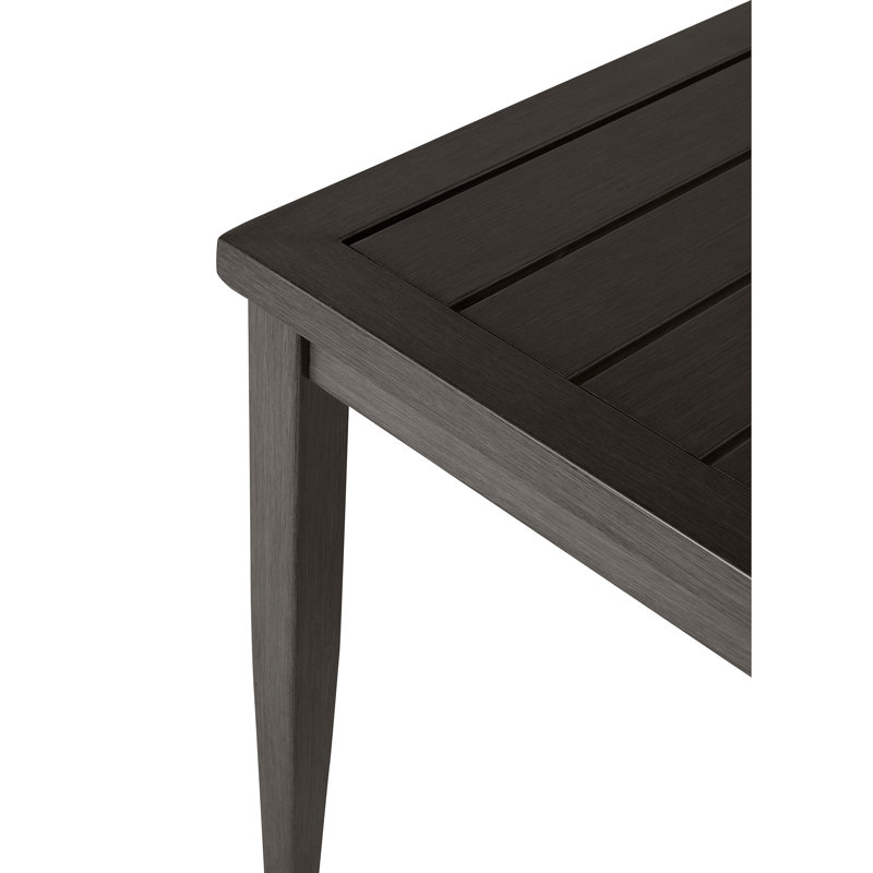 Brookings Wrought Aluminum Dining Table, Slate Gray