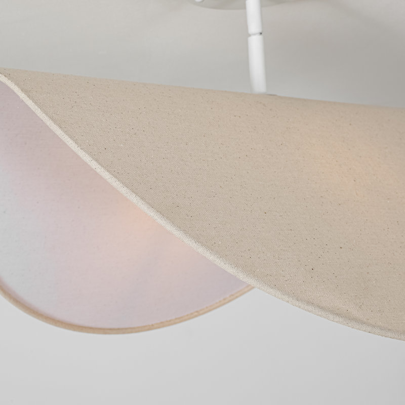 Plafonnier encastré 1 lumière en tissu
