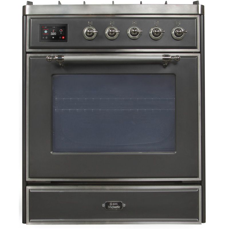 Majestic II 30" 2.3 cu. ft. Freestanding Dual Fuel Range, Liquid Propane, Gloss Black/Bronze
