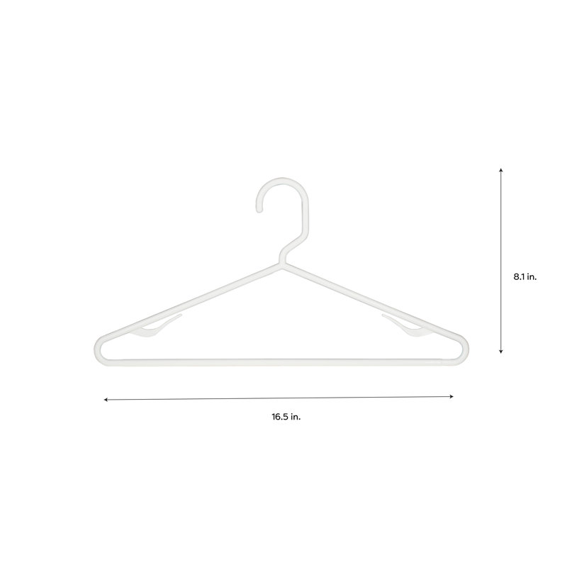 Cintre en plastique pour costume / manteau, Blanc
