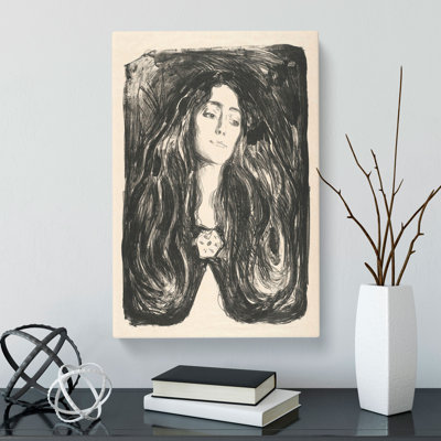 Eva Mudocci by Edvard Munch - Wrapped Canvas