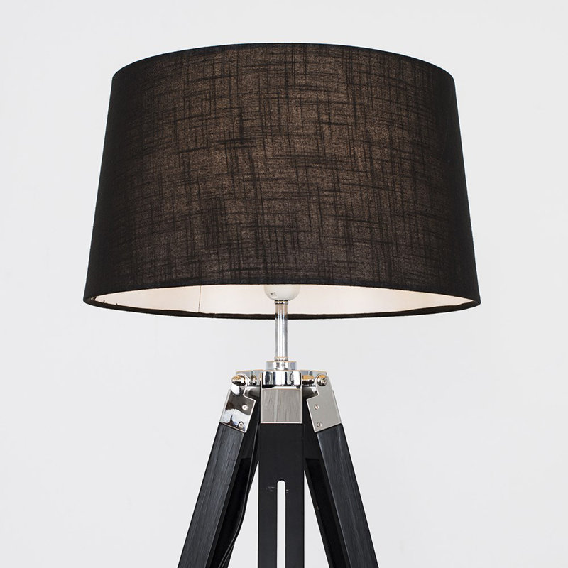 Bella Vista 152cm Tripod Floor Lamp, Black, No bulb
