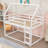 Twin Over Twin Bunk Bed With House-Shaped Frame And Ladder-1937453645