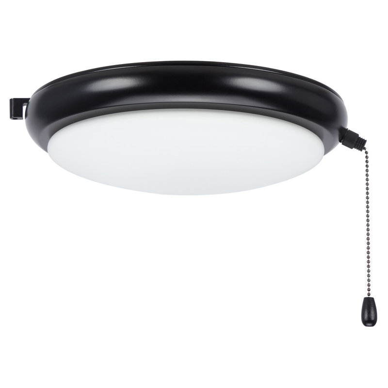 11'' 1 - Light Bowl Ceiling Fan Light Kit, Barbeque Black