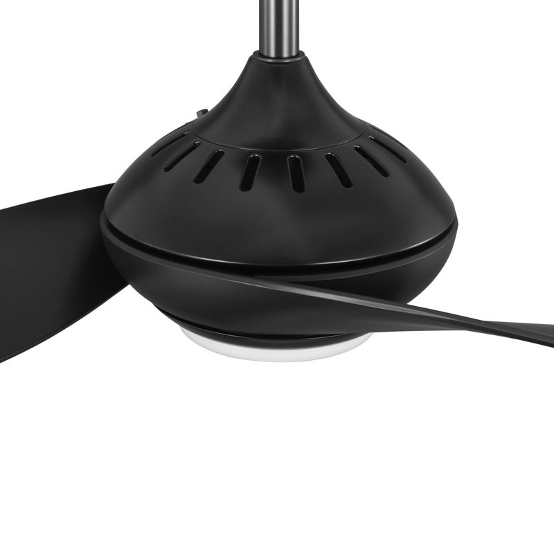 Conte 52'' Ceiling Fan with LED Lights, Matte Black, Matte Black