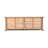 Pike Modern Coastal Acacia Wood HDPE Wicker 3-Seater Outdoor Sofa with Water-Repellent Cushions