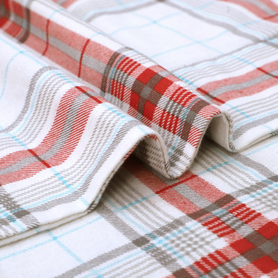 Checkered Bedding Flannel Plaid Sheet Set