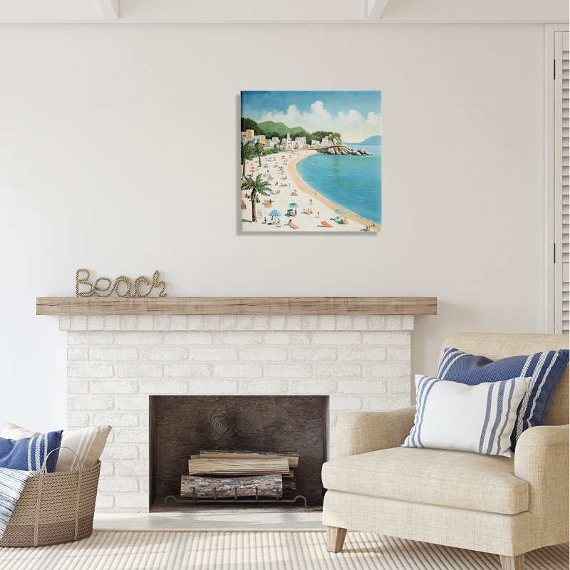 «Tropical Beach Goers» par Lazar Studio, H 24 po x l 24 po x P 1,5 po
