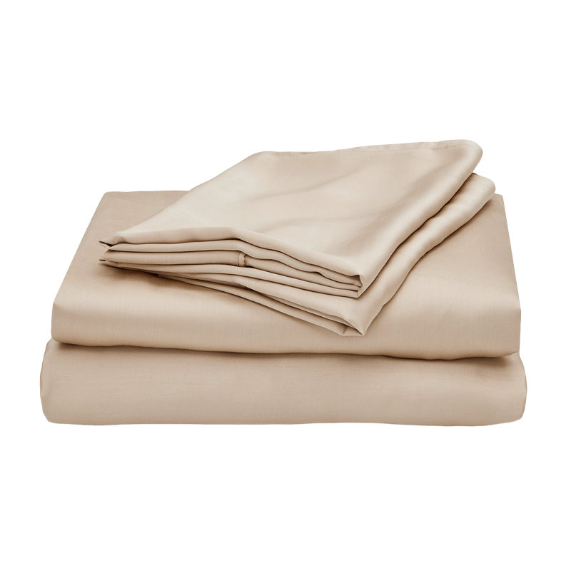 Signature Sateen Sheet Set, Cal King Sheet Set with 3 Additional Pieces, Sand