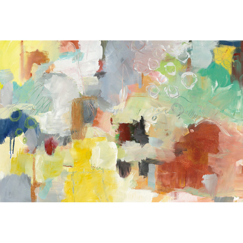 «Summer Rising» par Mary Urban - reproduction d'art sur toile tendue, H 24 po x l 36 po, Papier avec cadre blanc, Non