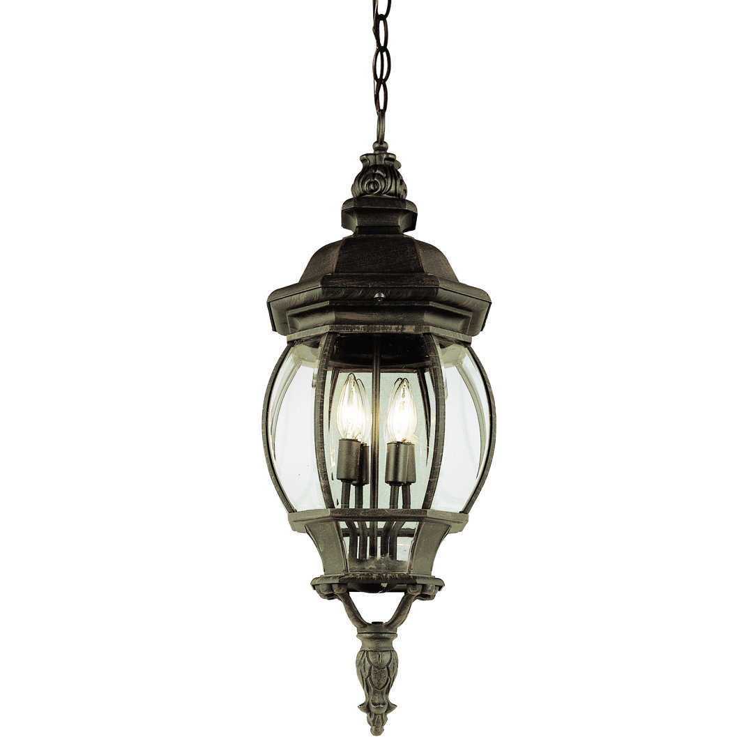 Siclen 4 -Bulb 32" H Outdoor Hanging Lantern Fleur De Lis Living Fixture 