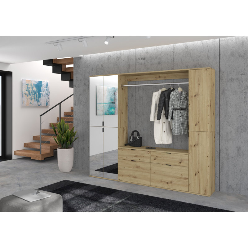 Lutton 3 Door Wardrobe, Artisan oak