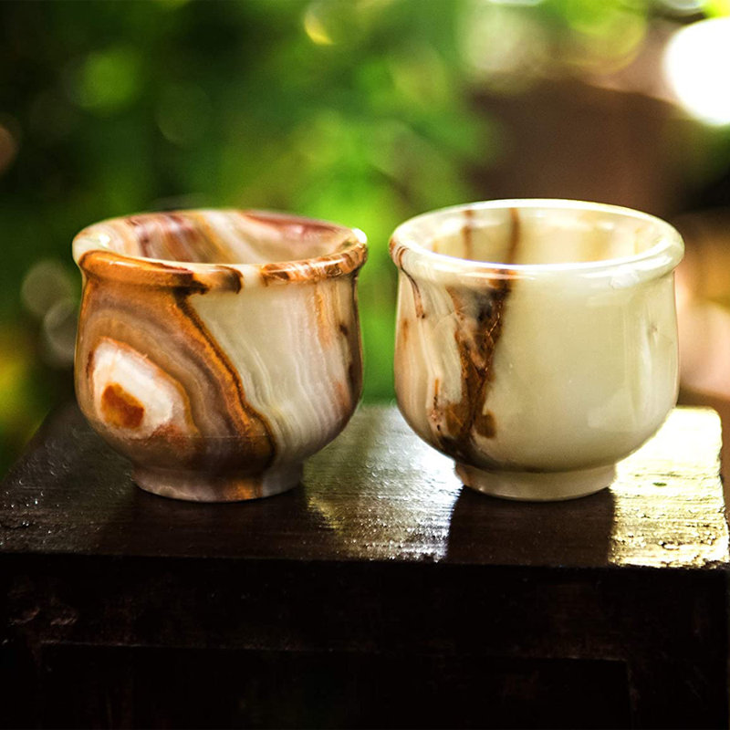 1.5oz. Handmade Marble Shot Glass Set