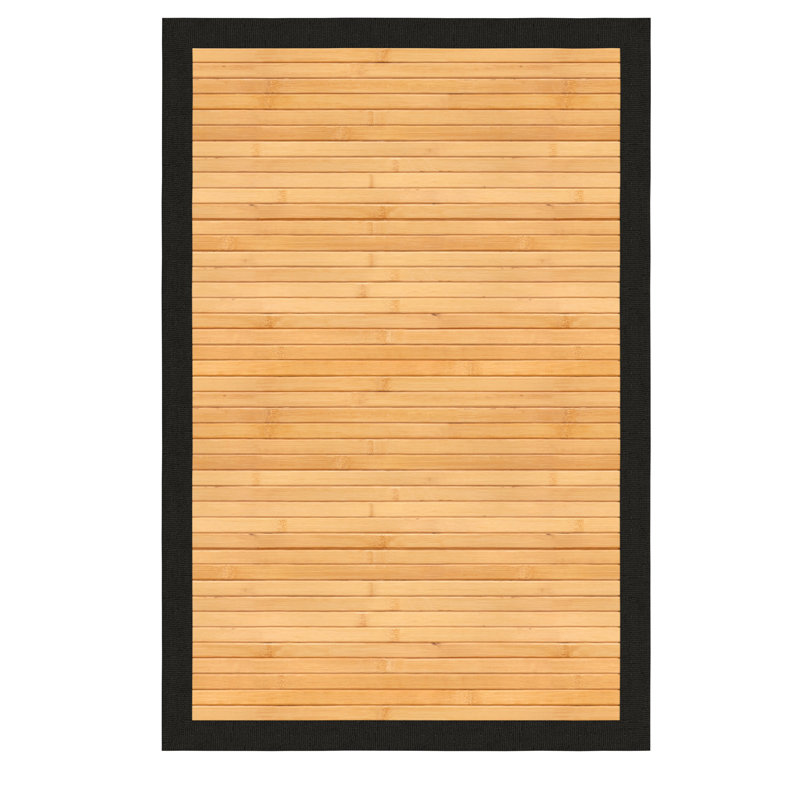 Locher Bamboo Area Rug, Rectangle 2' x 3', Natural