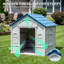 Niche pour chien d'extérieur en plastique pour petits chiens de taille moyenne, abri pour animaux résistant aux intempéries avec construction en PP durable pour le patio et la cour