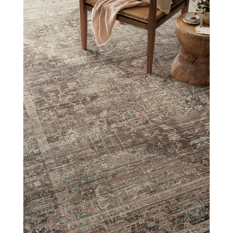 Tapis gris anthracite / colombe Magnolia Home par Joanna Gaines X Loloi Millie, Rectangle 7 pi 10 po x 10 pi