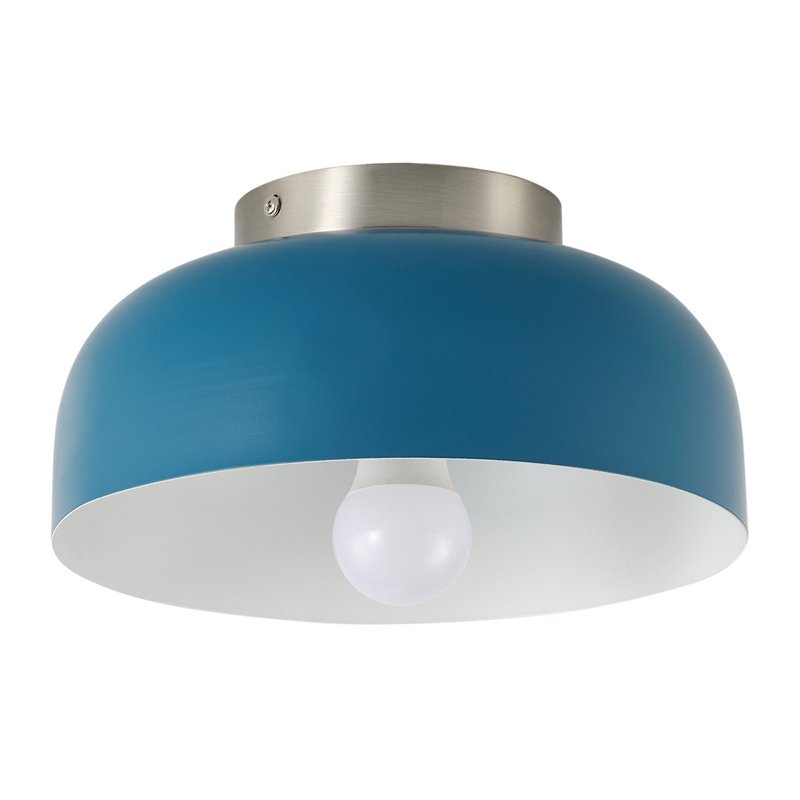 1-Blue white wrought iron industrial ceiling light