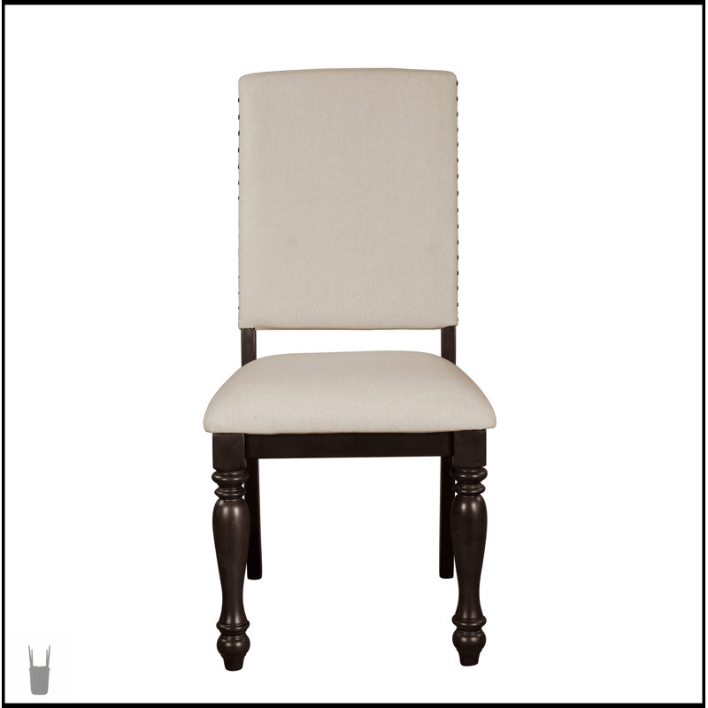 Ensemble de salle à manger traditionnel 7 pièces avec table extensible, 6 chaises et garniture cloutée beige
