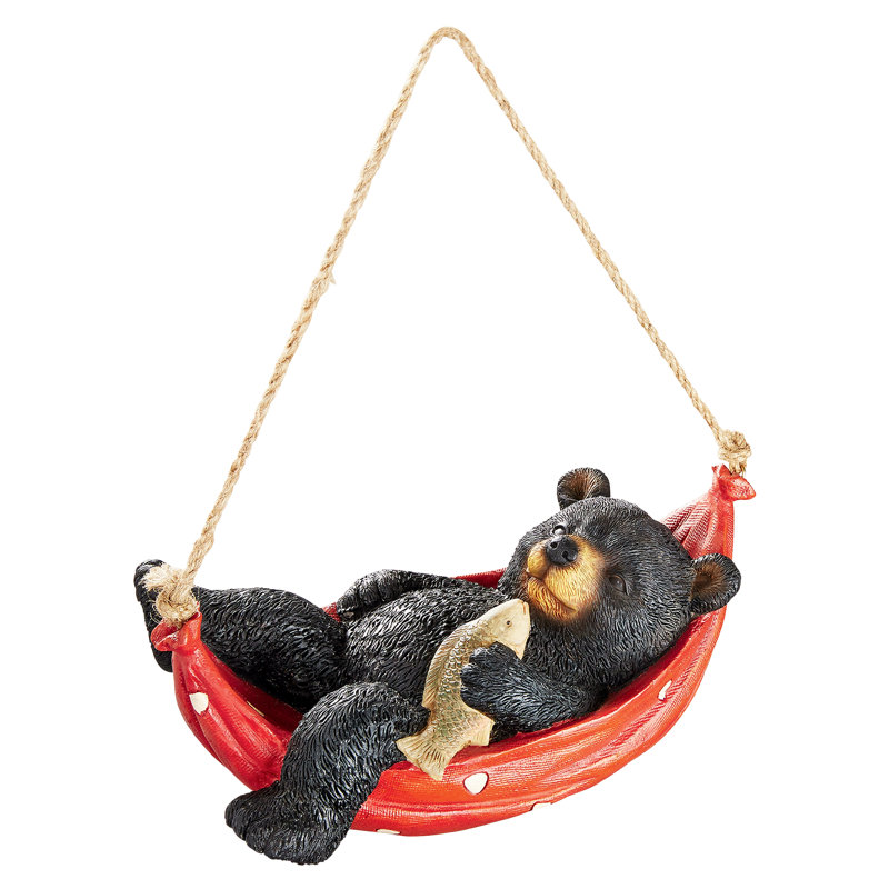 Summer Snooze Black Bear Statue