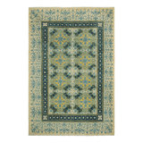Rug & Kilim’S Modern Classics Rug In Cream, Blue & Yellow, With Floral Patterns