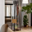 Rustic Industrial Wooden Coat Stand, Freestanding Coat Rack  Storage Shelves  Entryway Hallway