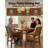 Outdoor Patio Table HIPS Square Wood Grain Waterproof Easy Clean All Weather Patio Dining Table Rust Resistant Modern Outdoor Dining Table for Backyard Garden Deck Poolside-124652934