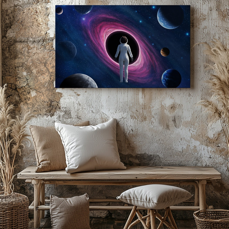 Reproduction d'art mural, "Un astronaute solitaire dérive dans l'étendue illimitée de l'espace", H 9 po x l 12 po