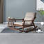 Chaise berçante moderne en bois massif rembourré