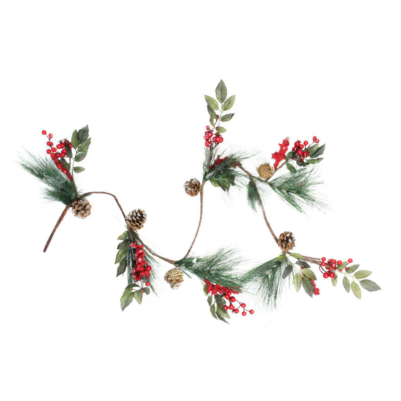 Frosty Pinecone and Berry 54" Unlit Artificial Christmas Garland