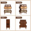 Commode décorative 4 tiroirs l 26 po avec tiroirs à motif mixte Cayden