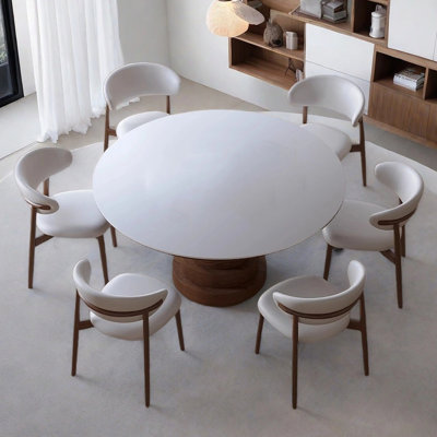 Simple round dining table