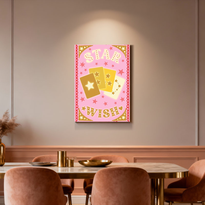 Ensemble de 1 tableau sur toile à motif d'étoiles, H 40 po x l 28 po