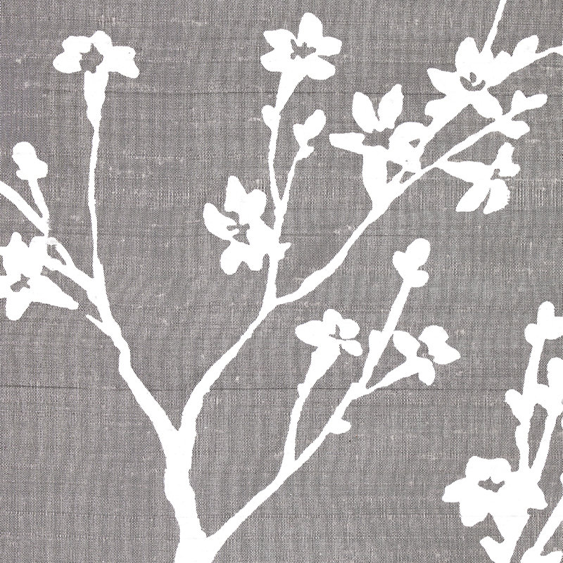 Twiggy Silk Fabric, Pewter