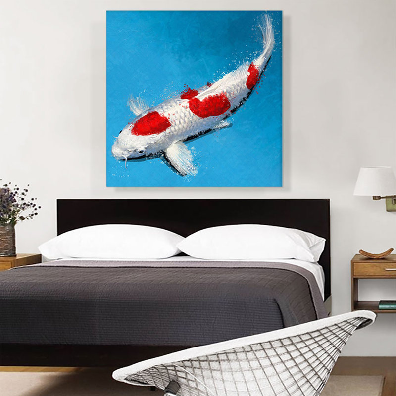 Hikarimoyo Koi Carp Fish, Japon, Chine, Asie, impression sur toile tendue, H 36 po x l 36 po x P 0,75 po