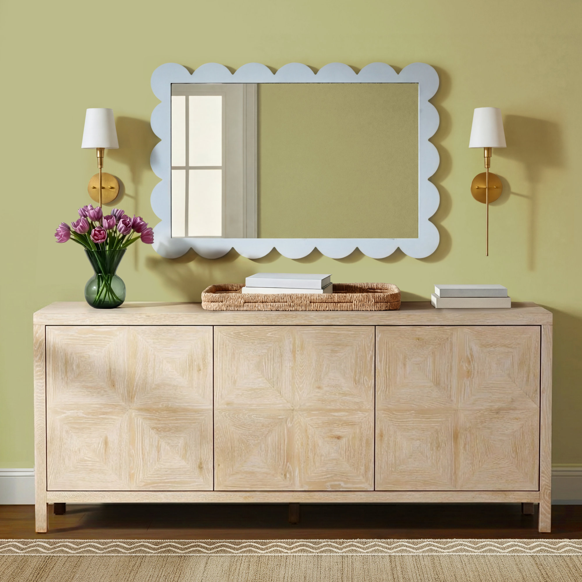 Sadie 76'' Media Console, Natural Oak