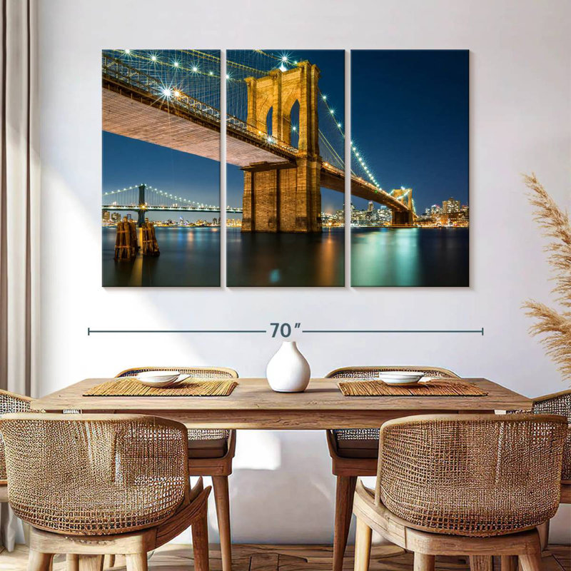 Lilie Brooklyn Bridge veilleuses, H 42 po x l 65 po