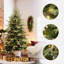Arbre de Noël artificiel vert 6,9 pi pré-éclairé-459183788