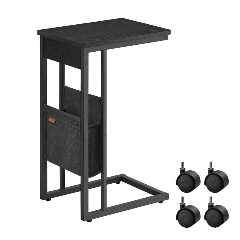 Alexann Sled End Table, Black, Black