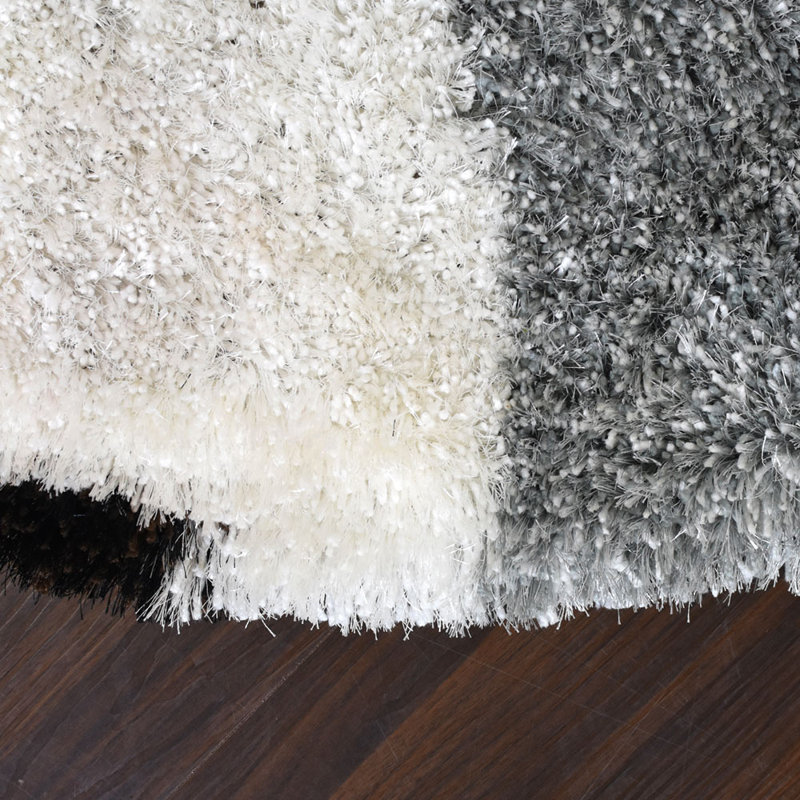 Rollins Hand Tufted Shag Polyester Eco-Friendly Area Rugs - 6' x 6', Round, Multicolor, Contemporary Modern Design, High Pile Thick Handmade Anti Skid Area Rugs for Living Room, Bed Room
