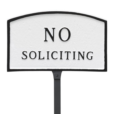 No Soliciting Statement Garden Sign