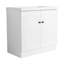 »Meuble-lavabo autoportant avec lavabo en résine blanche et 2 portes d'armoire à fermeture en douceur (kd-emballage)