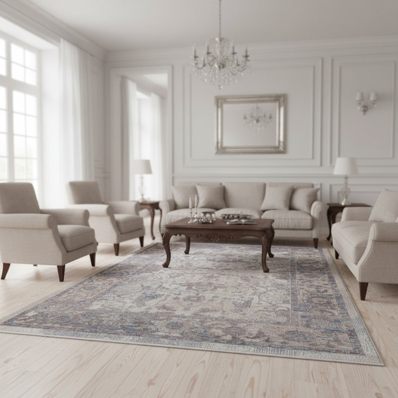 Tapis de couloir traditionnel brun / beige Collection Payas, Tapis de couloir 2 pi 2 po x 8 pi