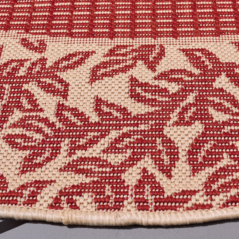 Tapis d'intérieur / extérieur à motif géométrique Herefordshire Performance, Rectangle 4 pi x 5 pi 7 po