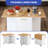 Foldablea and Drop Leaf Kitchen Island with Trash Can Storage (Trash bin not included)