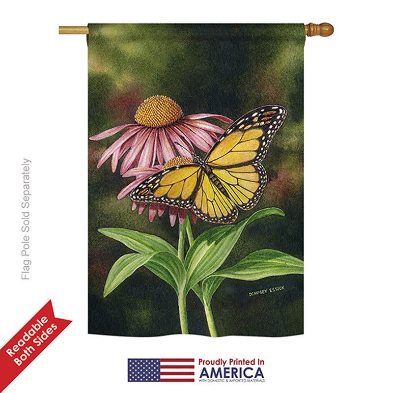 Drapeau de jardin en polyester 3,3 x 2,3 pi Elisia